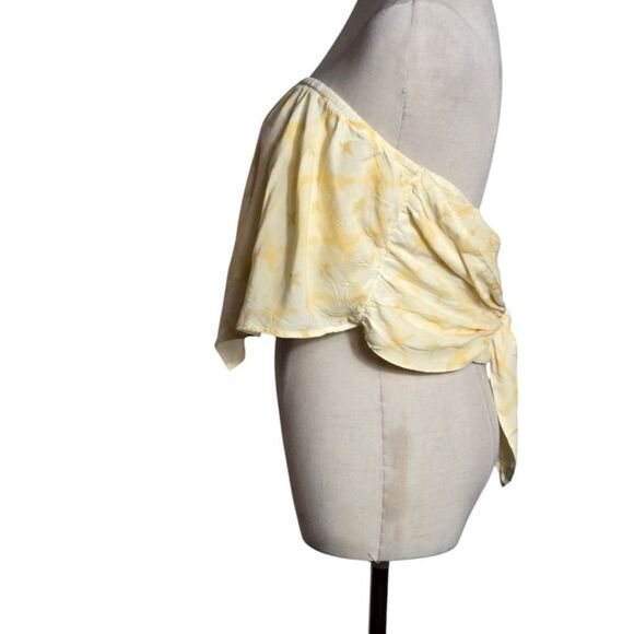 Aerie Yellow and White Bandana Crop Top Plus Size NWT - Picture 5 of 5